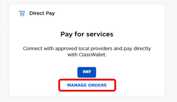 Manage Orders-with red box