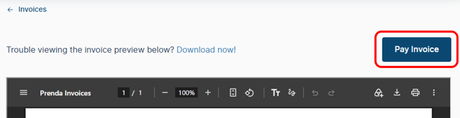 Pay Invoice button
